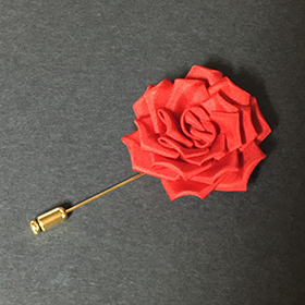 薔薇（ハットピン・羽二重） ／ 2015.12